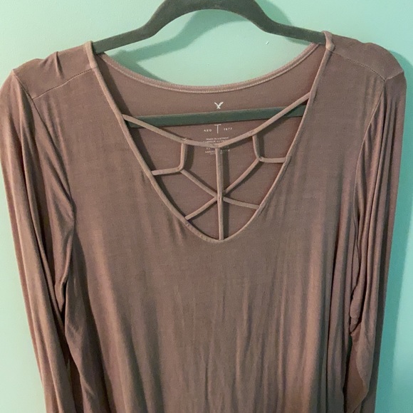 AEO Long sleeve criss cross top - Picture 2 of 2